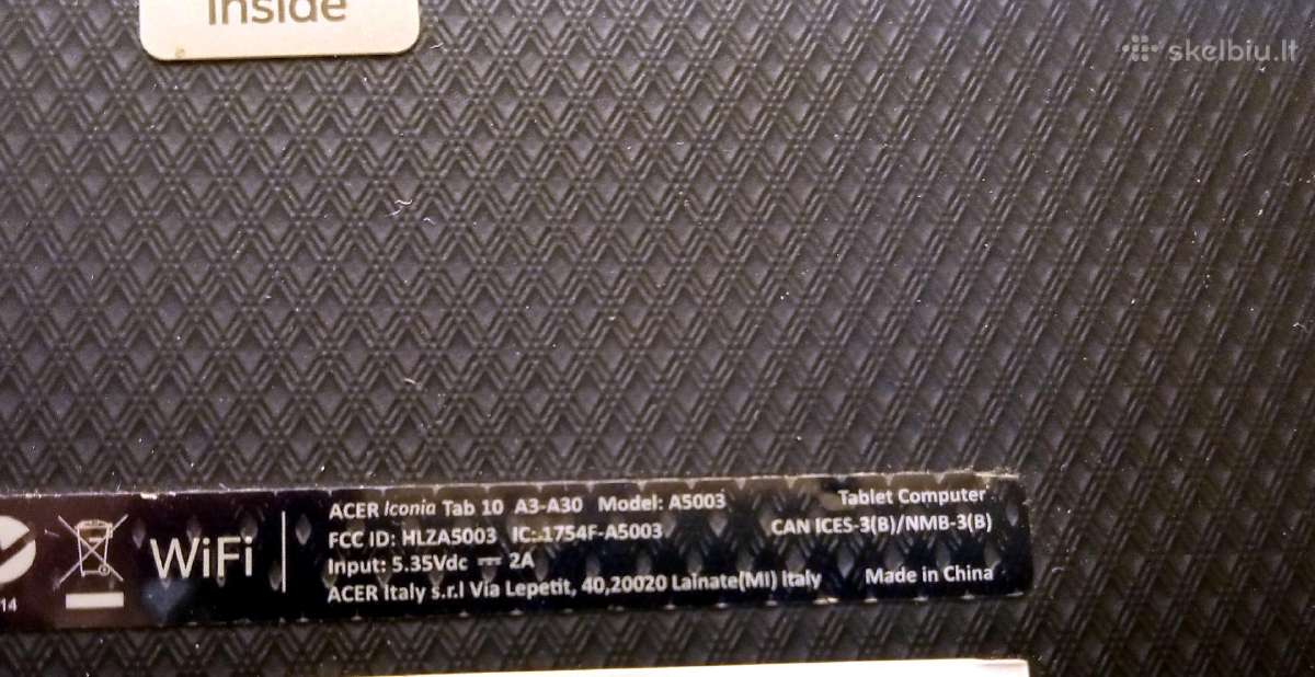 Nauja baterija Acer Iconia Tab10 A5003 - nuotraukos Nr. 4