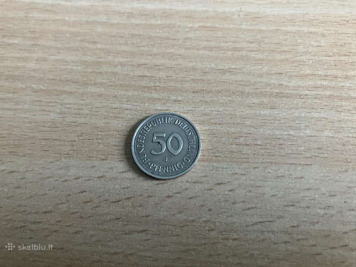 Vokietijos moneta 50 Pfennig 1984 J