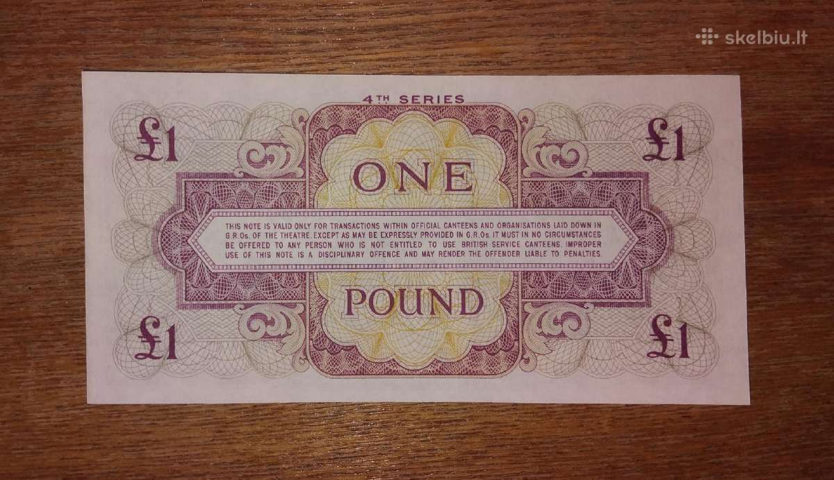 Anglijos 1 £ banknotas - nuotraukos Nr. 2