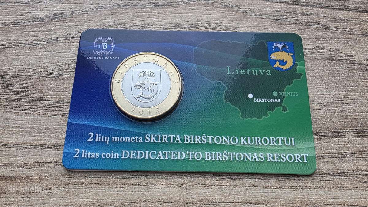 2012 metų 2 litai Bu kurortui Birštonui
