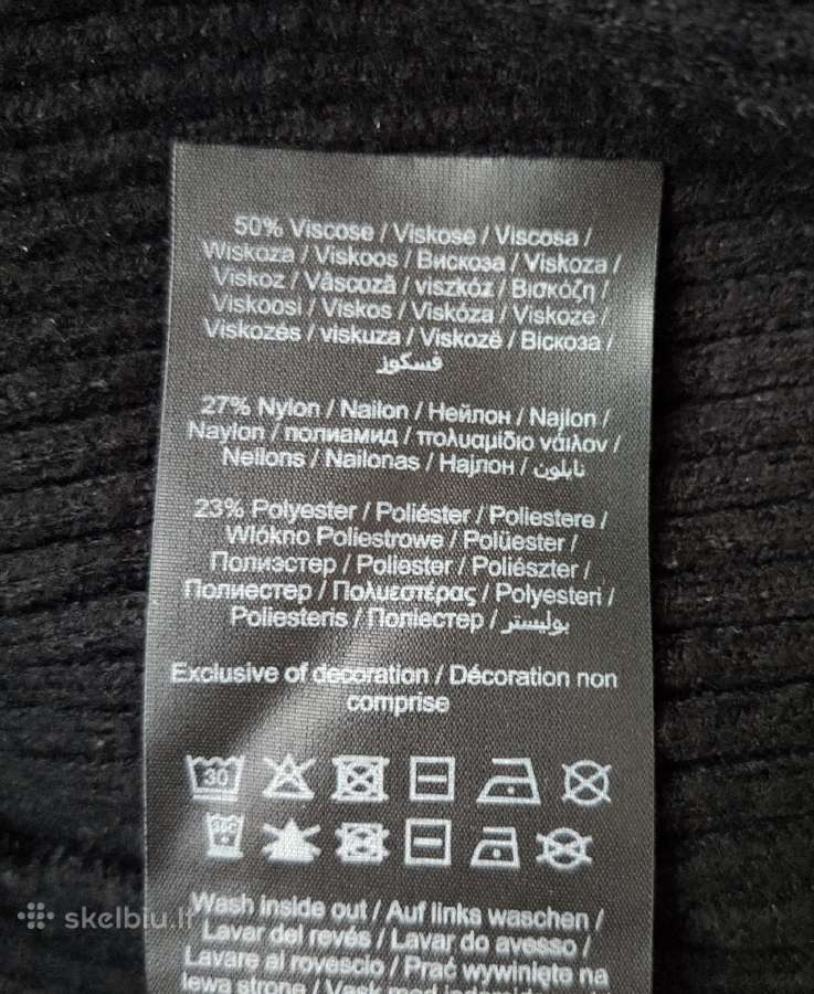 Juodas trikotažinis viskozės moteriškas sijonas - nuotraukos Nr. 8
