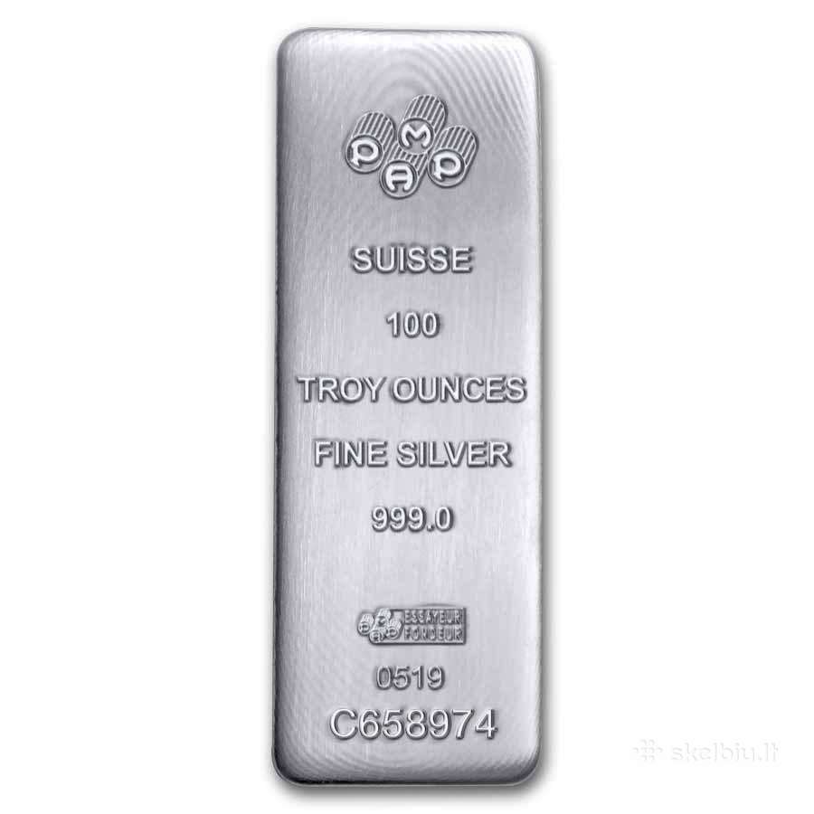 Perku 100 oz sidabro luita