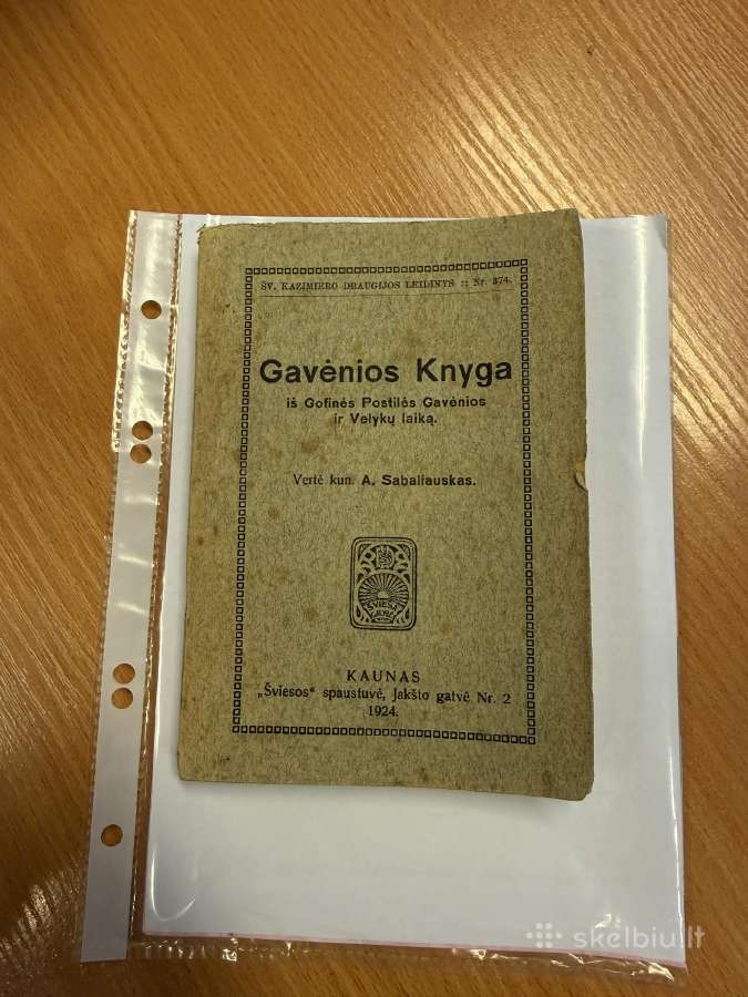 Gavėnios knyga 1924