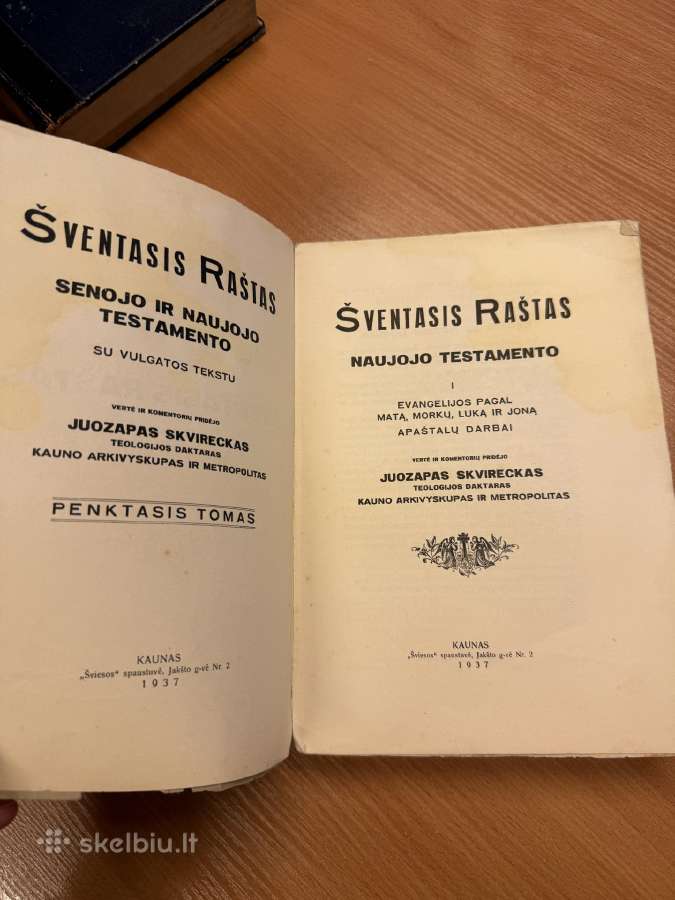 Šventasis Raštas. Penktadis Tomas. 1937 - nuotraukos Nr. 2