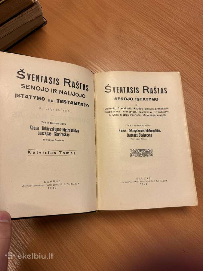 Šventasis Raštas. Ketvirtas Tomas 1932