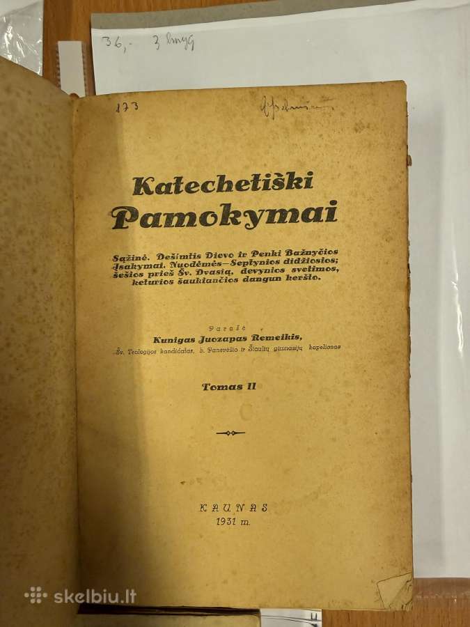 Katechetiški Pamokymai I- III t. 1931m. - nuotraukos Nr. 3