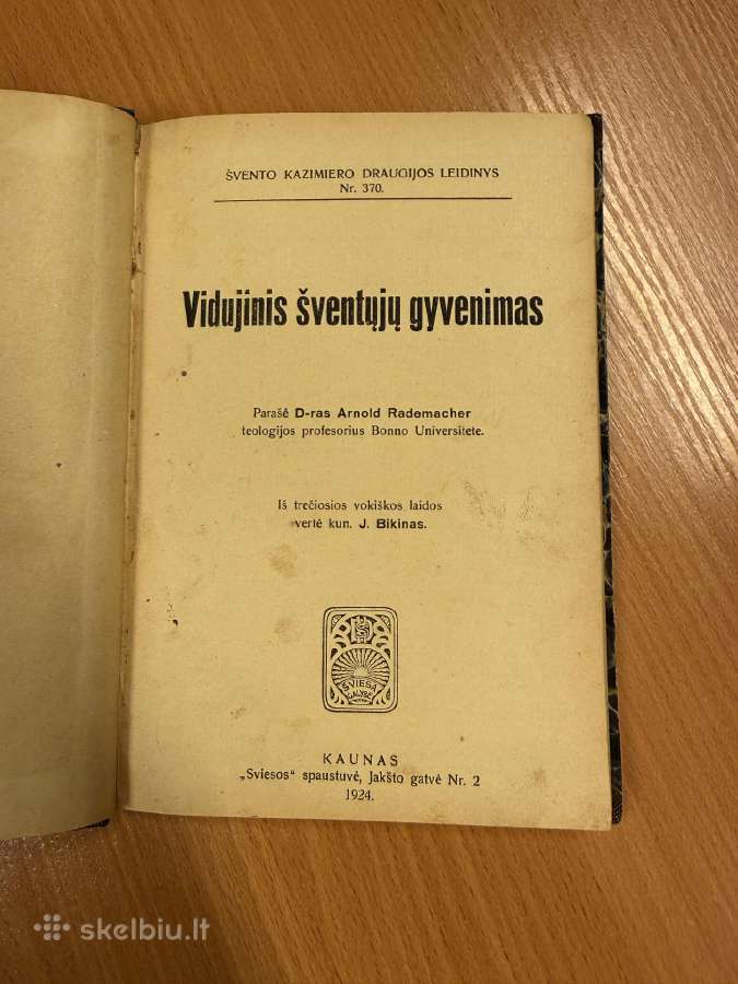 Vidujinis šventųjų gyvenimas 1924