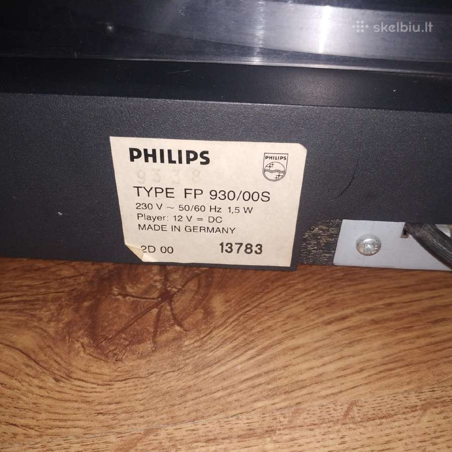 Patefonas Philips plokštelių grotuvas - nuotraukos Nr. 8