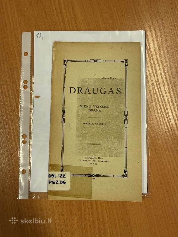 Draugas. Vieno veiksmo drama. 1913