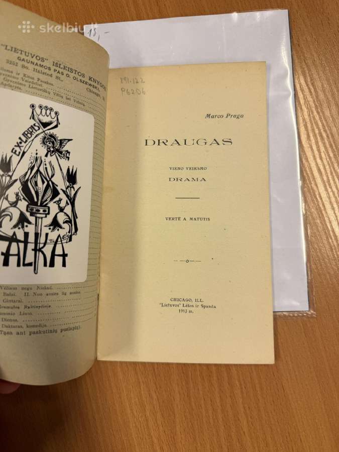 Draugas. Vieno veiksmo drama. 1913 - nuotraukos Nr. 2