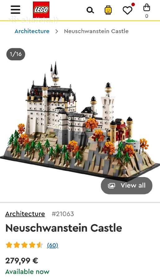 Lego Pilis Neuschwanstein Castle