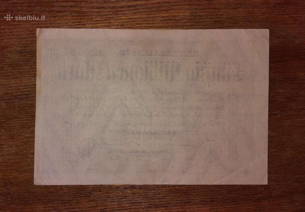 Vokietijos 50 mln markių banknotas - nuotraukos Nr. 2