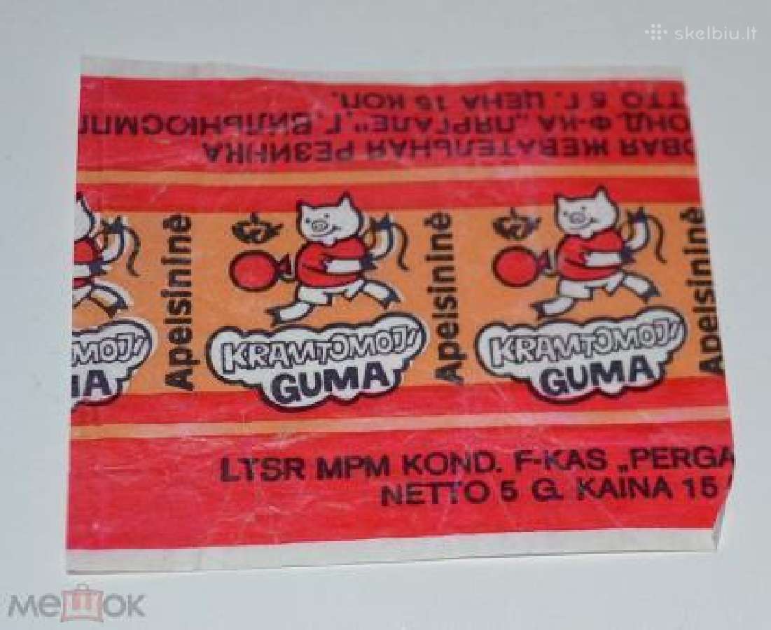 Ieskau kramtomoji guma popiereliai Pergale 5vnt - nuotraukos Nr. 5
