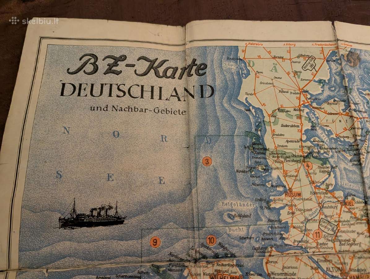 Vokietijos Reicho autokelių žemėlapis - nuotraukos Nr. 6