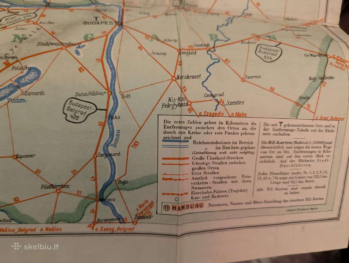 Vokietijos Reicho autokelių žemėlapis - nuotraukos Nr. 7