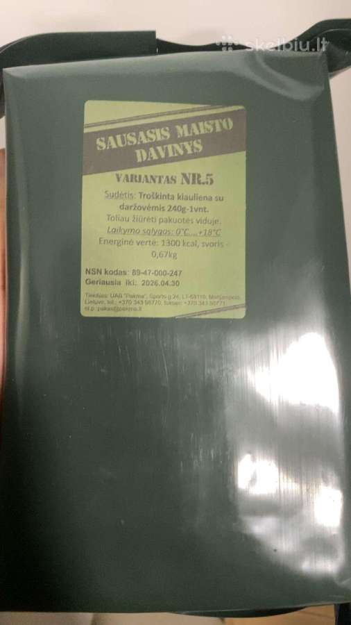Lietuviški sausi maisto daviniai 25vnt