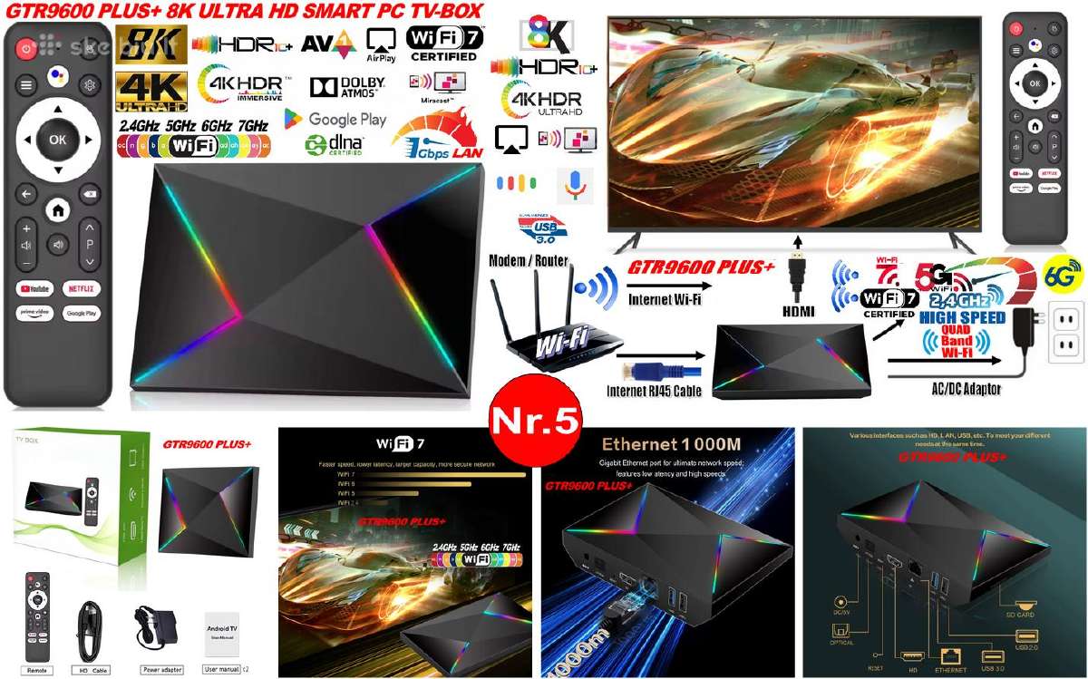 8k TV Priedėliai+2000 Google TV Kanalų Nemokamai! - nuotraukos Nr. 6