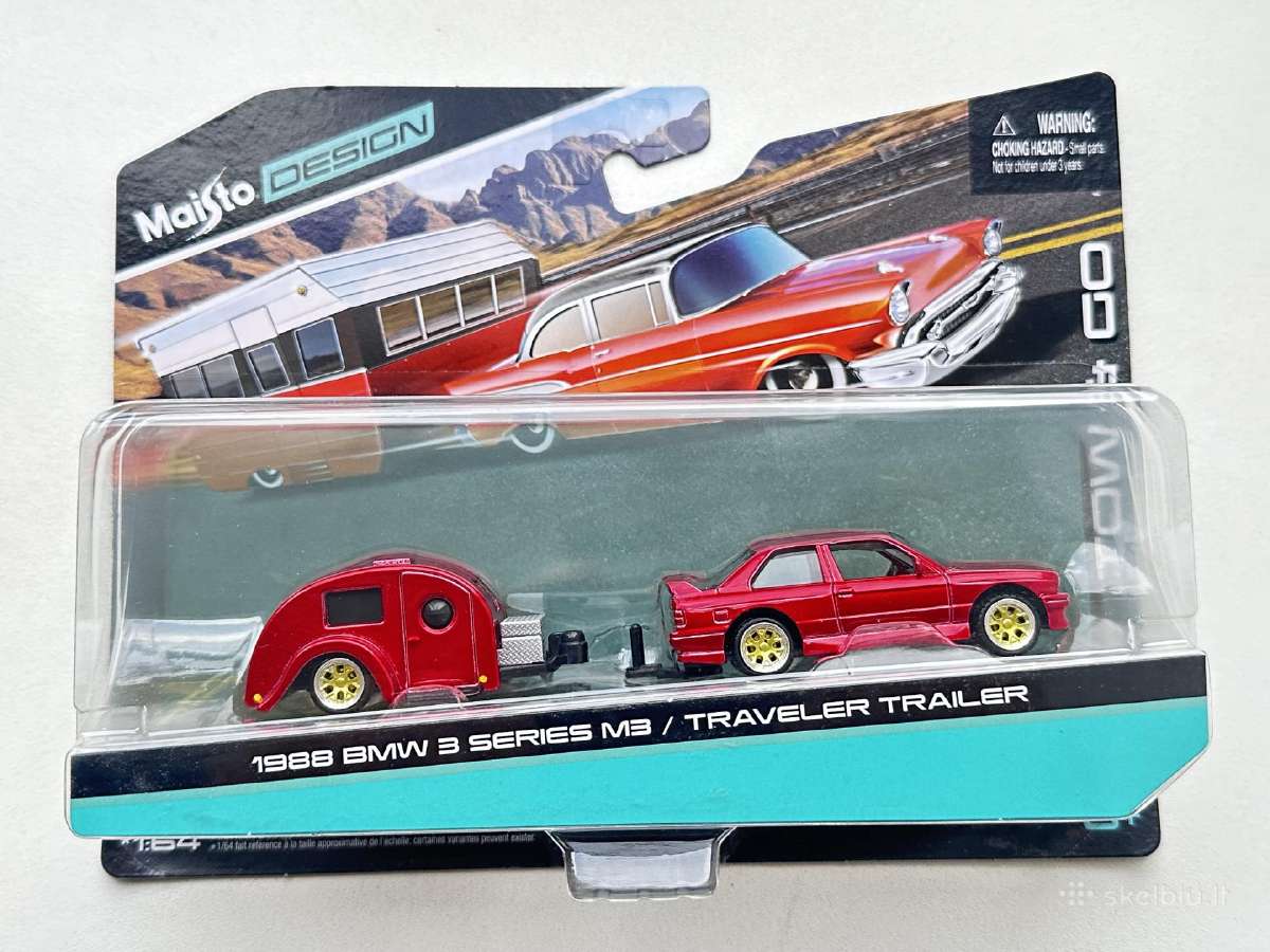 Bmw M3 E30 Traveler Trailer 1:64 Maisto Design