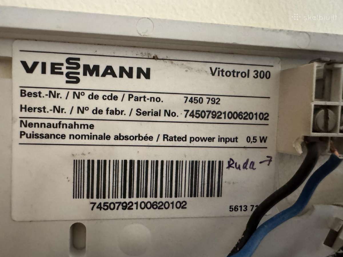 Viessmann Vitotrol 300 valdiklis, laidinis - nuotraukos Nr. 4