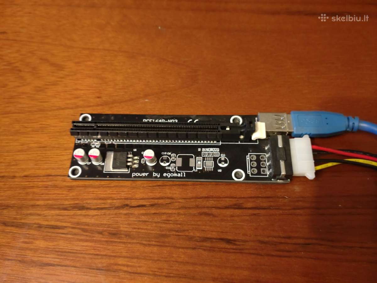 Pci-e x16 į Pci-e x1 Usb mining 4vnt.
