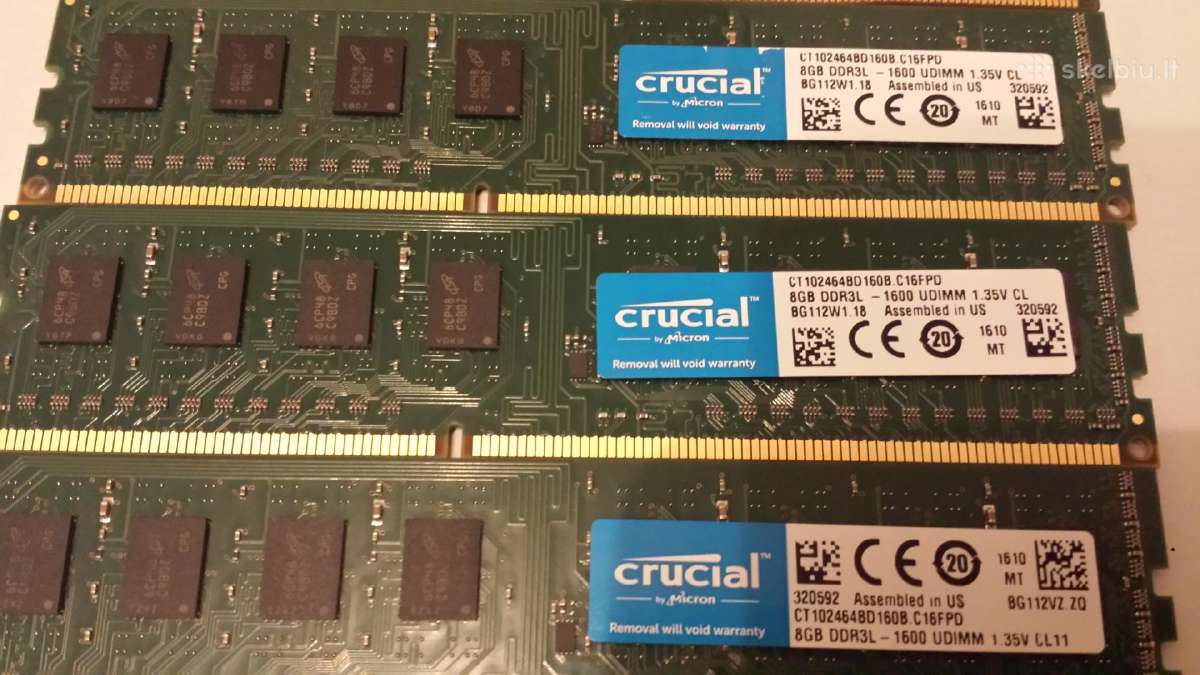 Ddr3 4gb, ddr3l 8gb stacionariems - nuotraukos Nr. 2