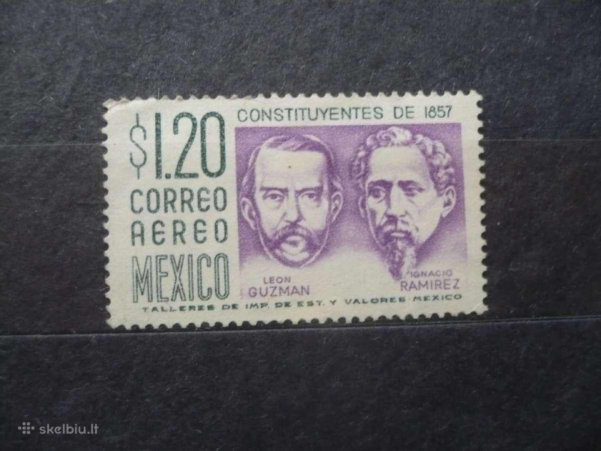 1956 m. oro paštas – užrašyta „Constituyentes ,Mhn