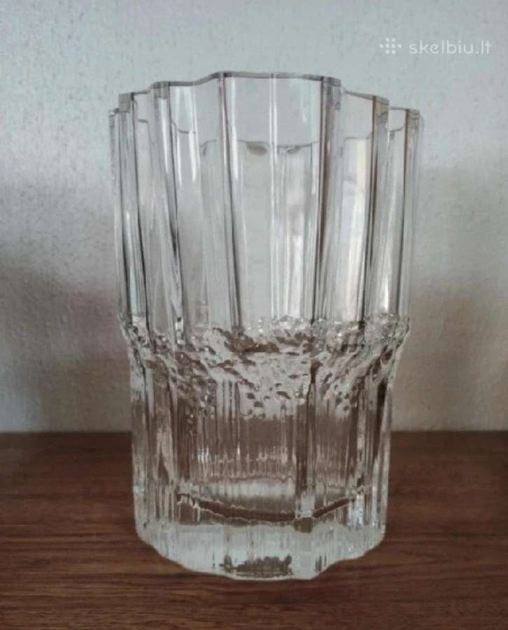 Vintage Iittala T. Wirkkala krištolo vaza Pallas