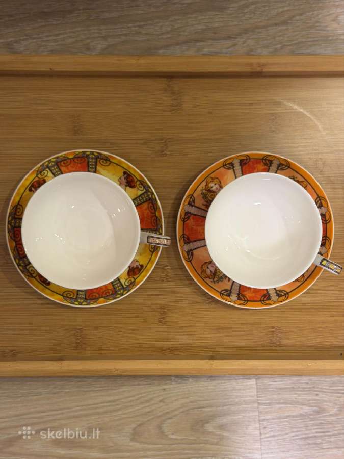 Aladenko fine bone china puodeliai su lėkštutėmis - nuotraukos Nr. 4