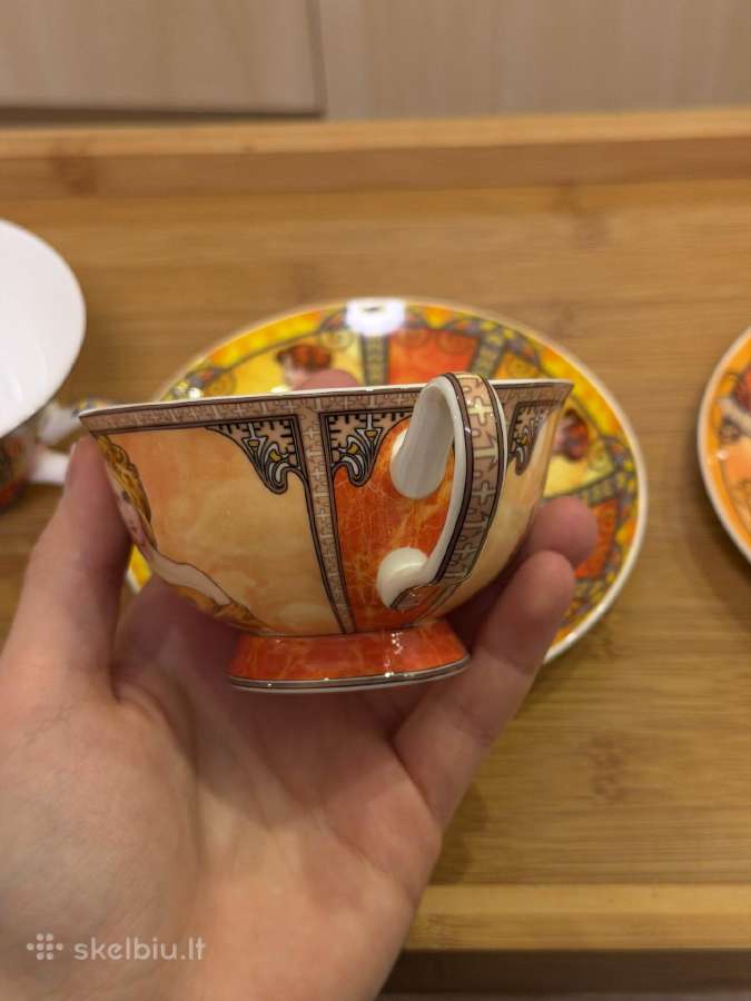 Aladenko fine bone china puodeliai su lėkštutėmis - nuotraukos Nr. 14
