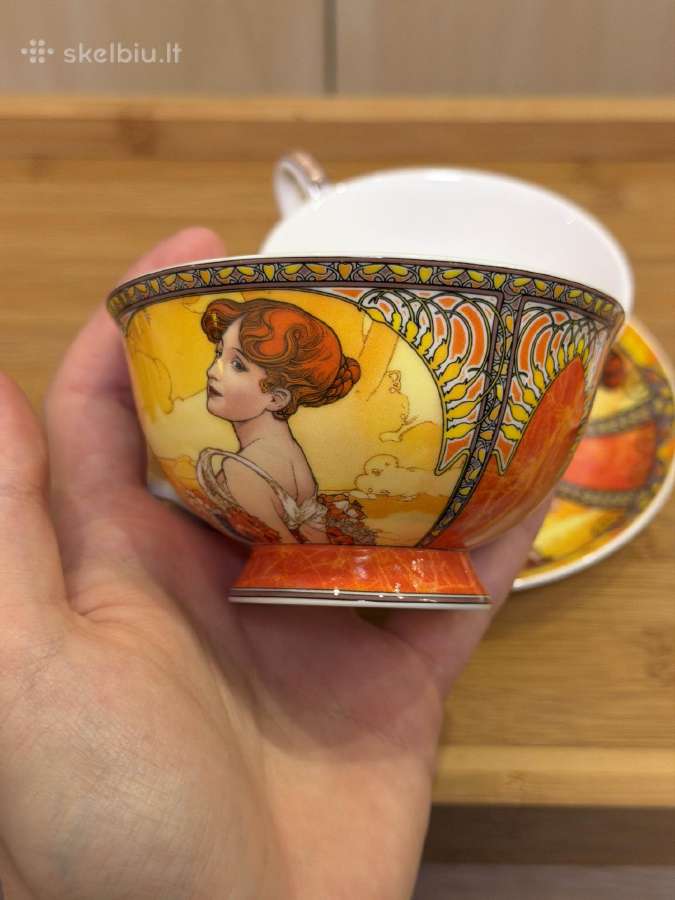 Aladenko fine bone china puodeliai su lėkštutėmis - nuotraukos Nr. 16