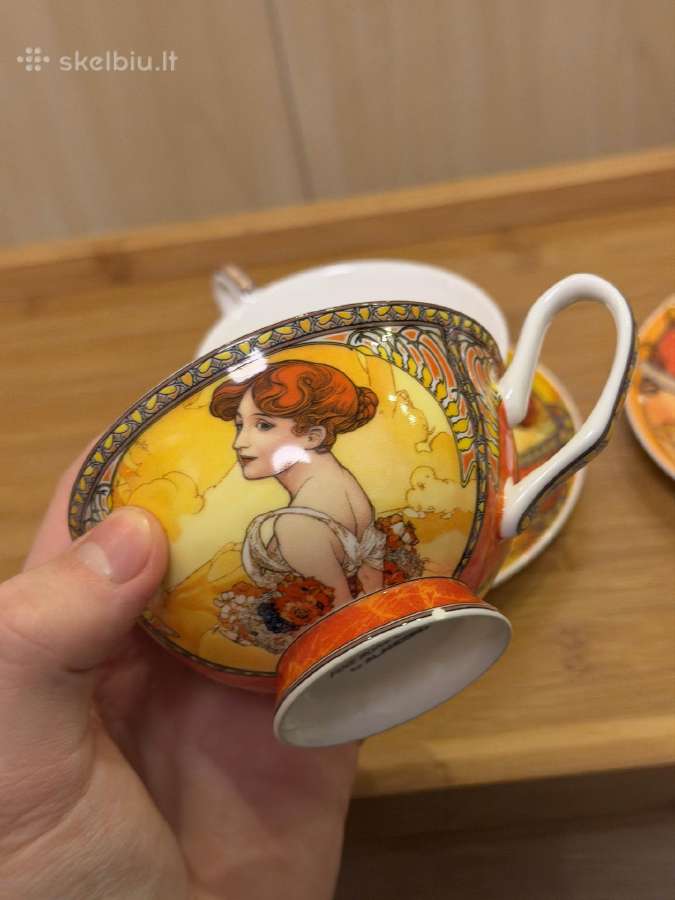 Aladenko fine bone china puodeliai su lėkštutėmis - nuotraukos Nr. 17