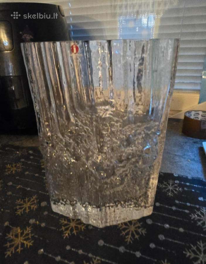 Vintage Iittala Finland autorinė T. Wirkkala vaza