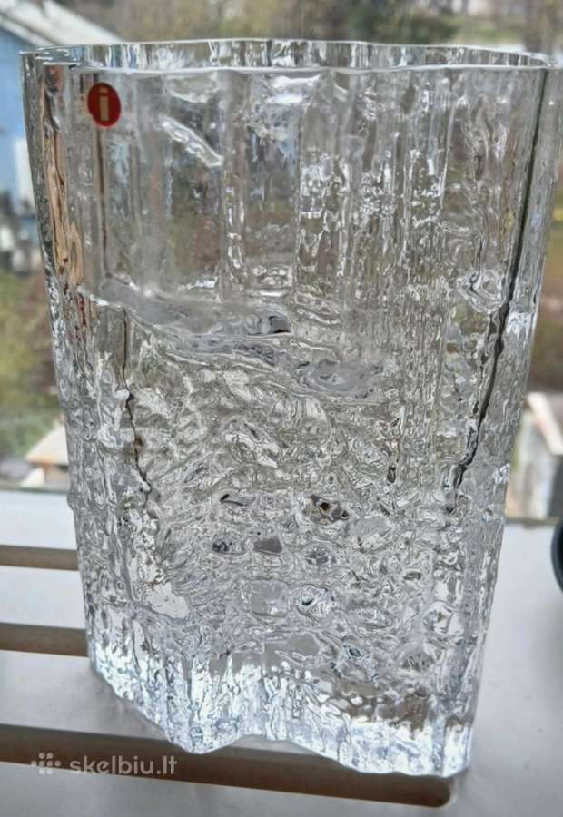 Vintage Iittala Finland autorinė T. Wirkkala vaza