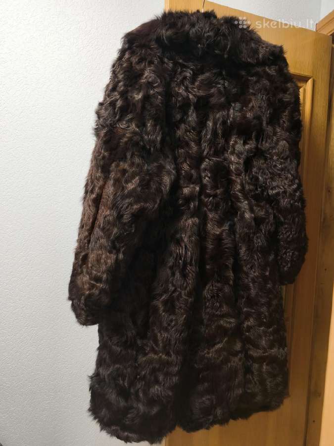Natūralūs karakulio kailiniai XL (42), ilgis 120cm - nuotraukos Nr. 2