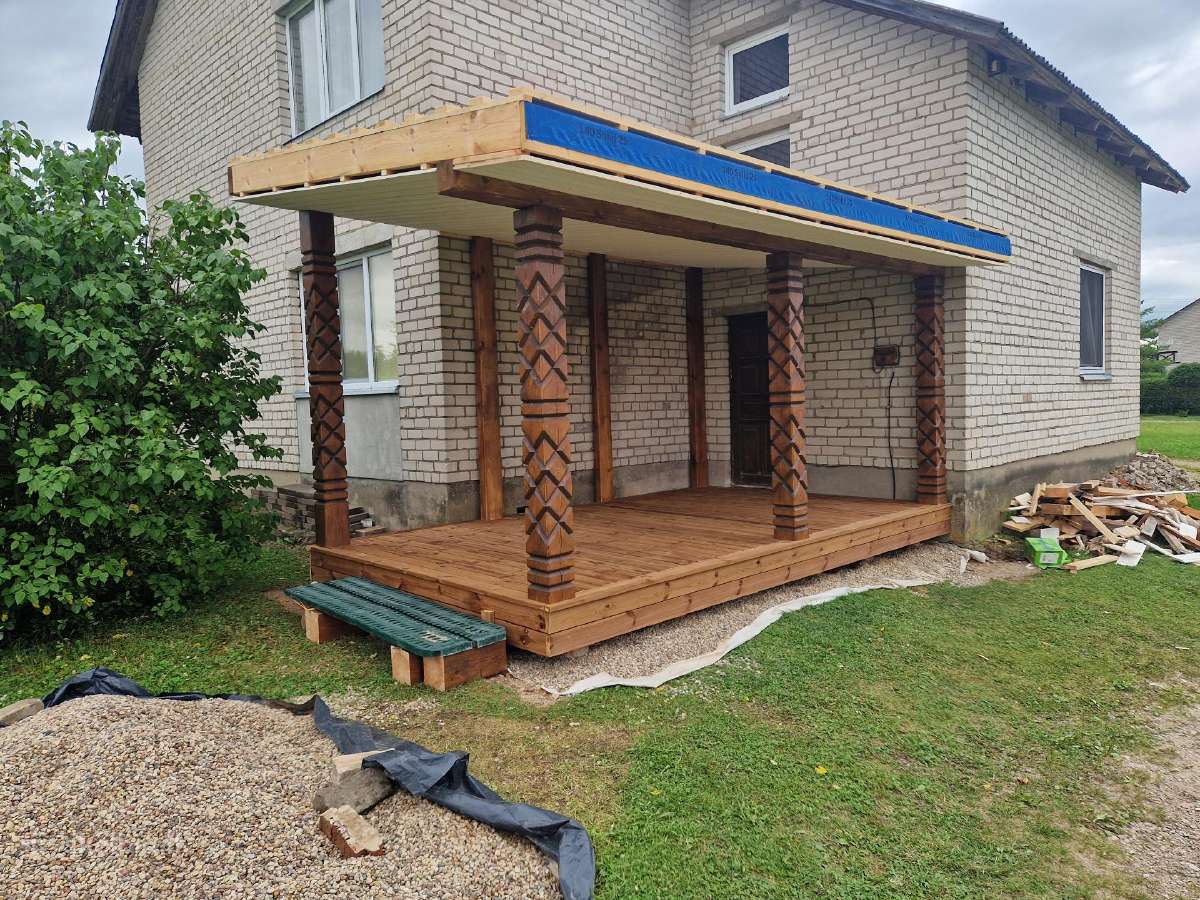 Karkasinių namų statyba, vidaus apdaila. - nuotraukos Nr. 17