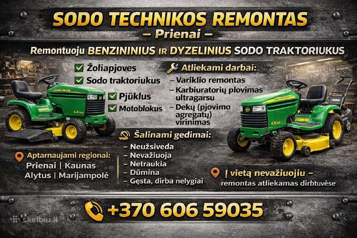 Sodo traktoriuku remontas - nuotraukos Nr. 2
