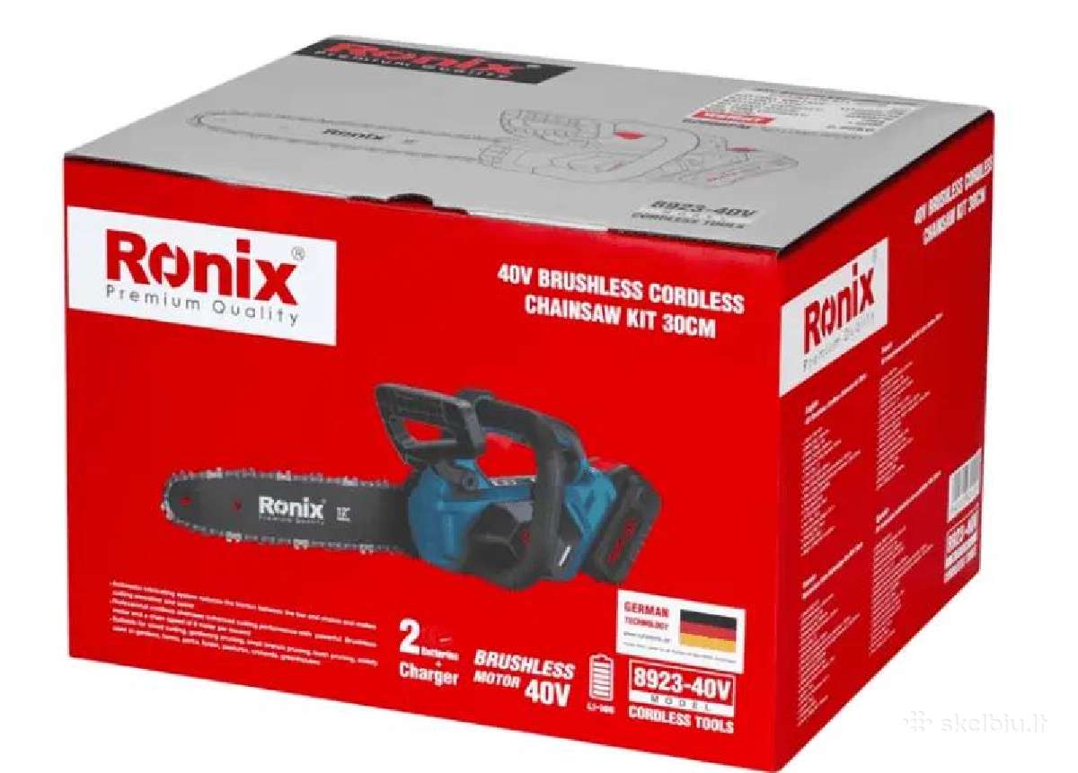 Ronix 8923-40v Akumuliatorinis grandininis pjūklas - nuotraukos Nr. 6