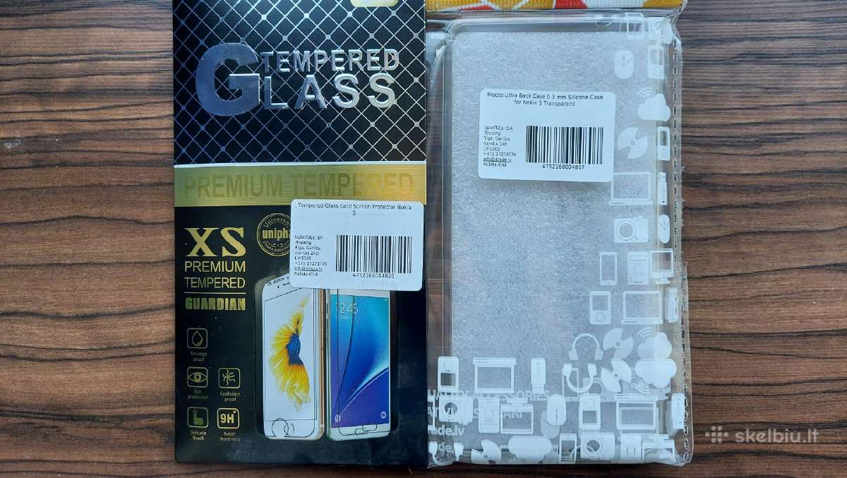 Nokia 5 Glass Screen Protector + Dėklas Nugarėlė
