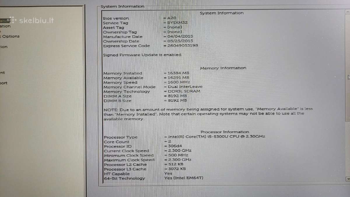 Dell Latitude E7450 256gb SSD 16gb RAM 1080p Ips - nuotraukos Nr. 13