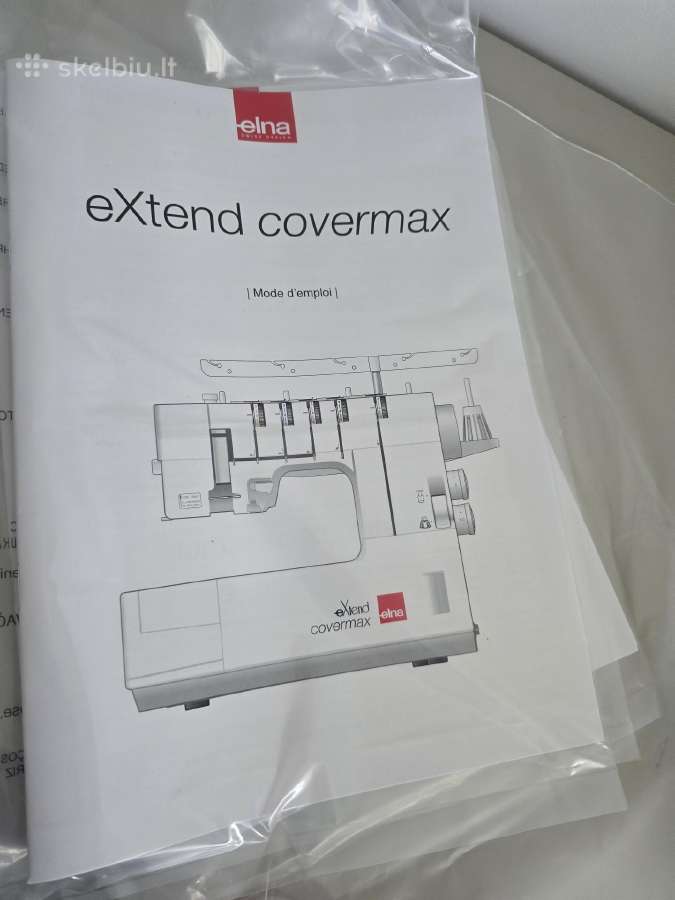 Elna extend covermax plokščiasiūlė siuvimo mašina - nuotraukos Nr. 6