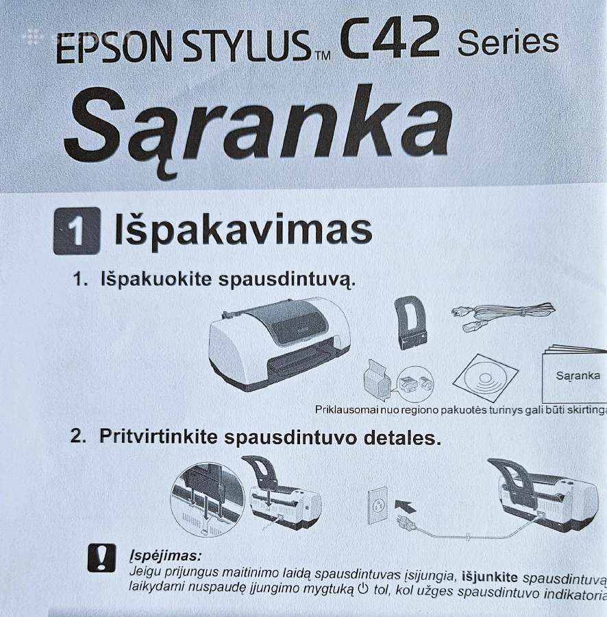 Spausdintuvas Epson Stylus C42 - nuotraukos Nr. 2
