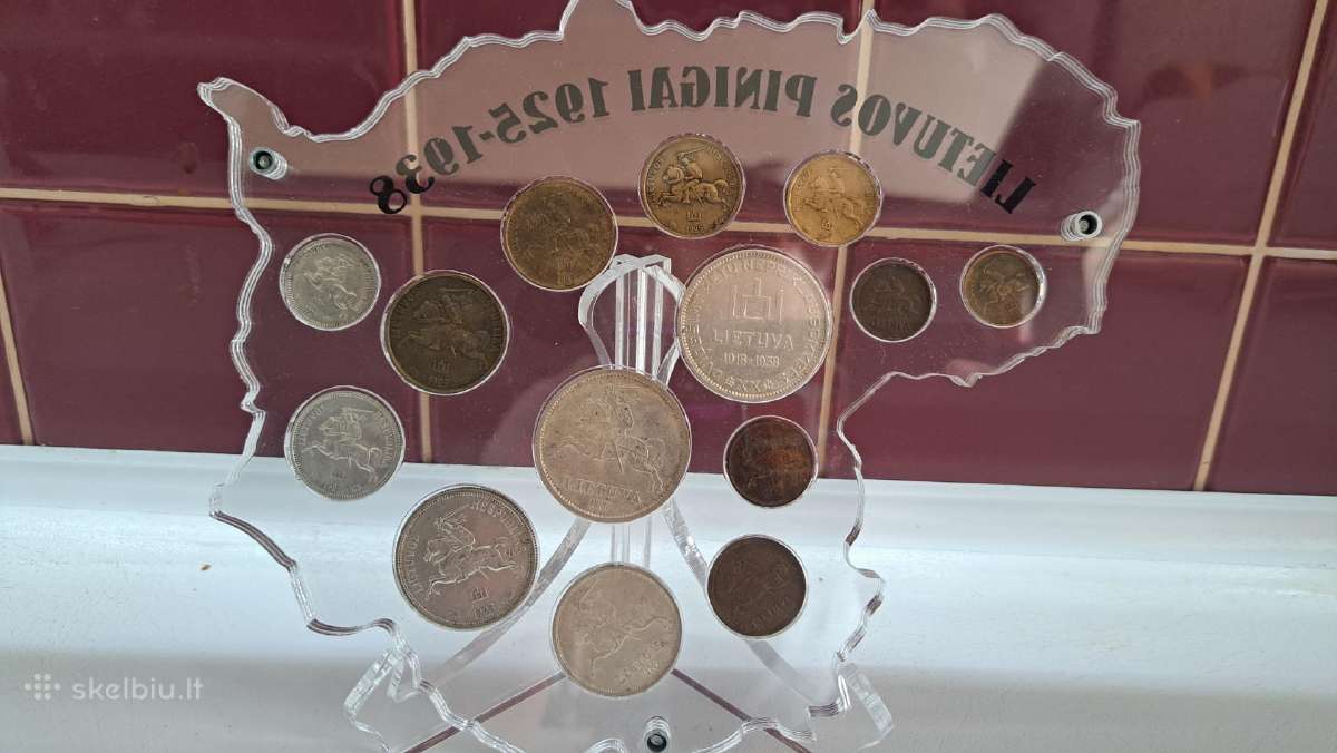 Tarpukario Lietuvos Litai monetos pilna kolekcija. - nuotraukos Nr. 2