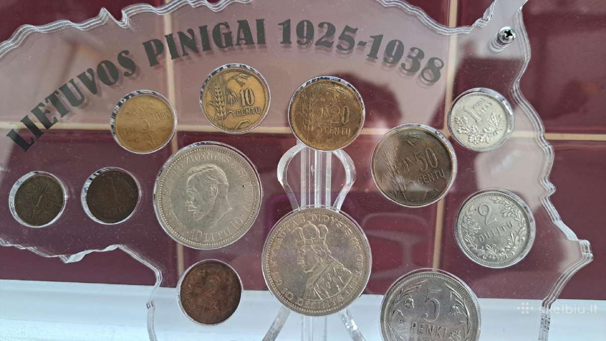 Tarpukario Lietuvos Litai monetos pilna kolekcija. - nuotraukos Nr. 6