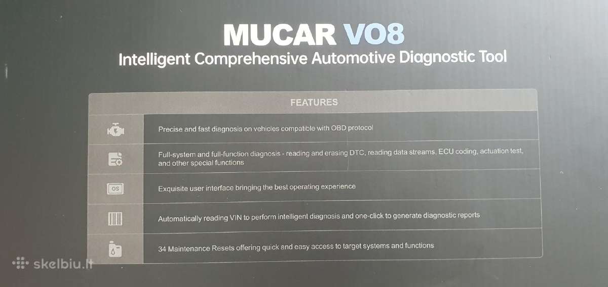 Automobilių diagnostika Mucar V08 - nuotraukos Nr. 10