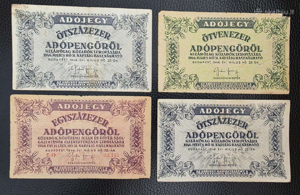 Vengrijos 29 banknotų rinkinys