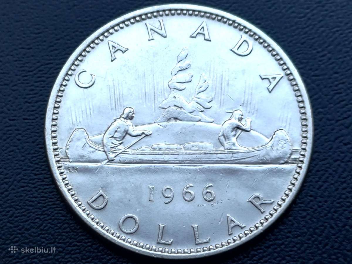 1 doleris 1966m. Kanada sidabras