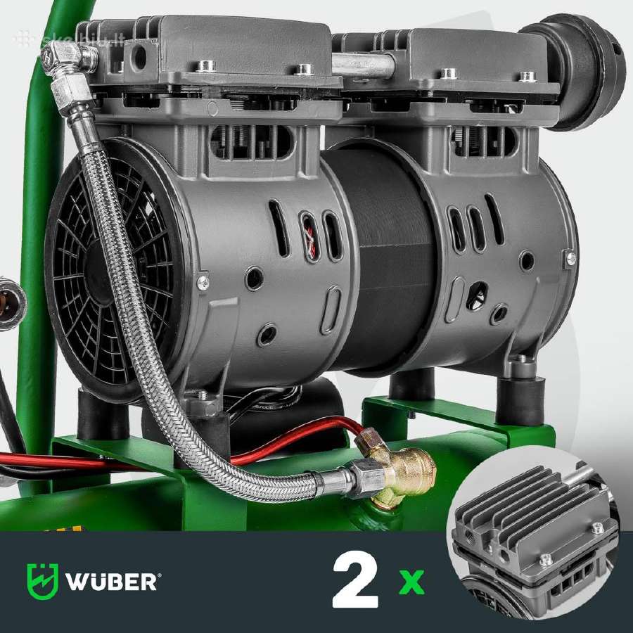 Betepalinis oro kompresorius Wuber W54009, 9l - nuotraukos Nr. 7