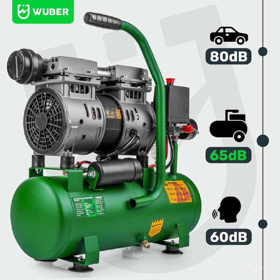 Betepalinis oro kompresorius Wuber W54009, 9l - nuotraukos Nr. 12