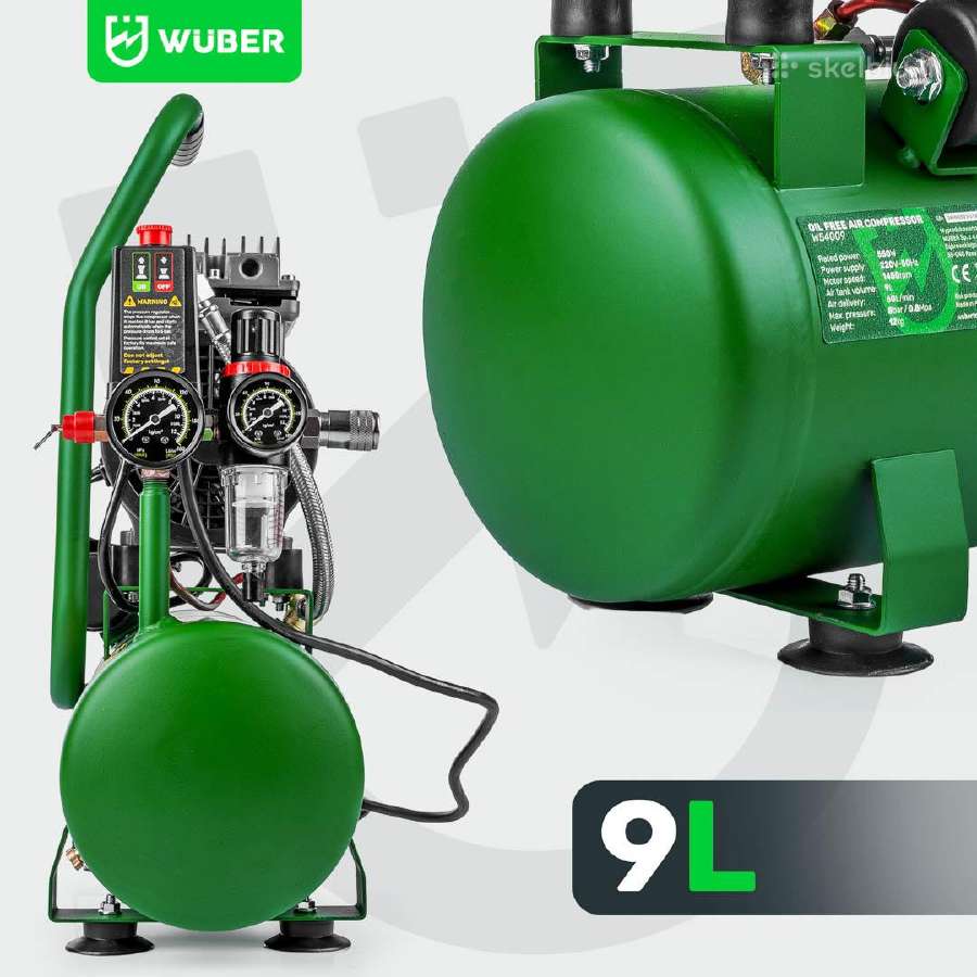 Betepalinis oro kompresorius Wuber W54009, 9l - nuotraukos Nr. 13