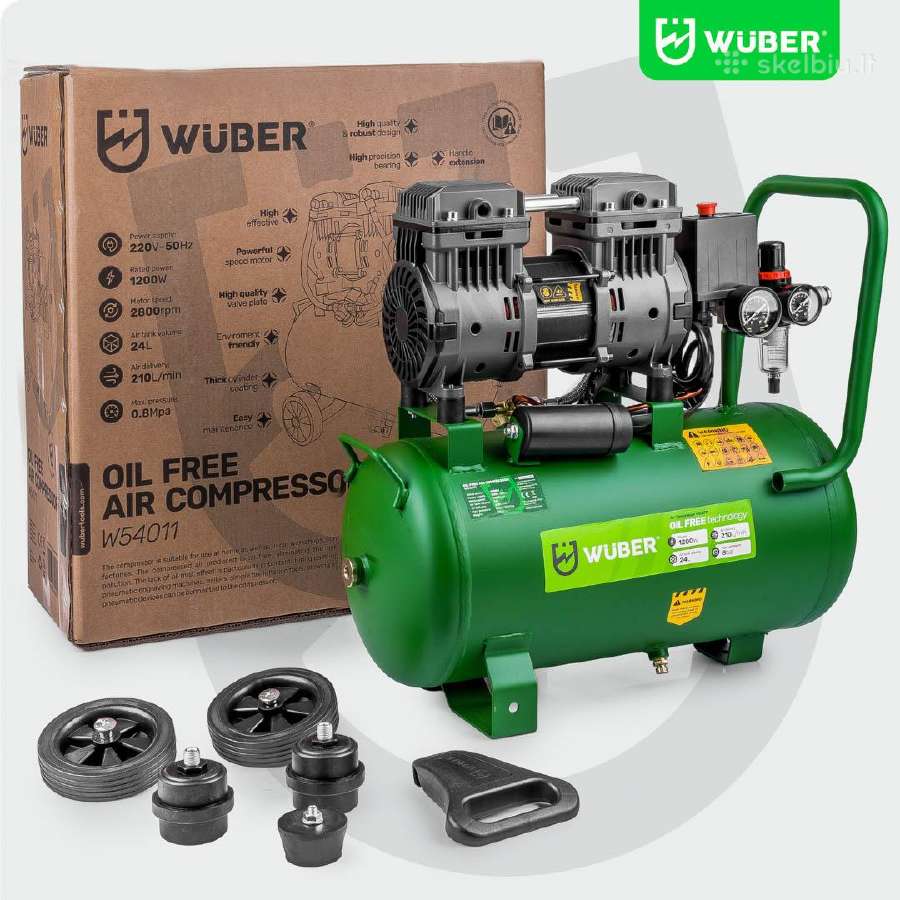 Betepalinis oro kompresorius Wuber W54009, 9l - nuotraukos Nr. 16